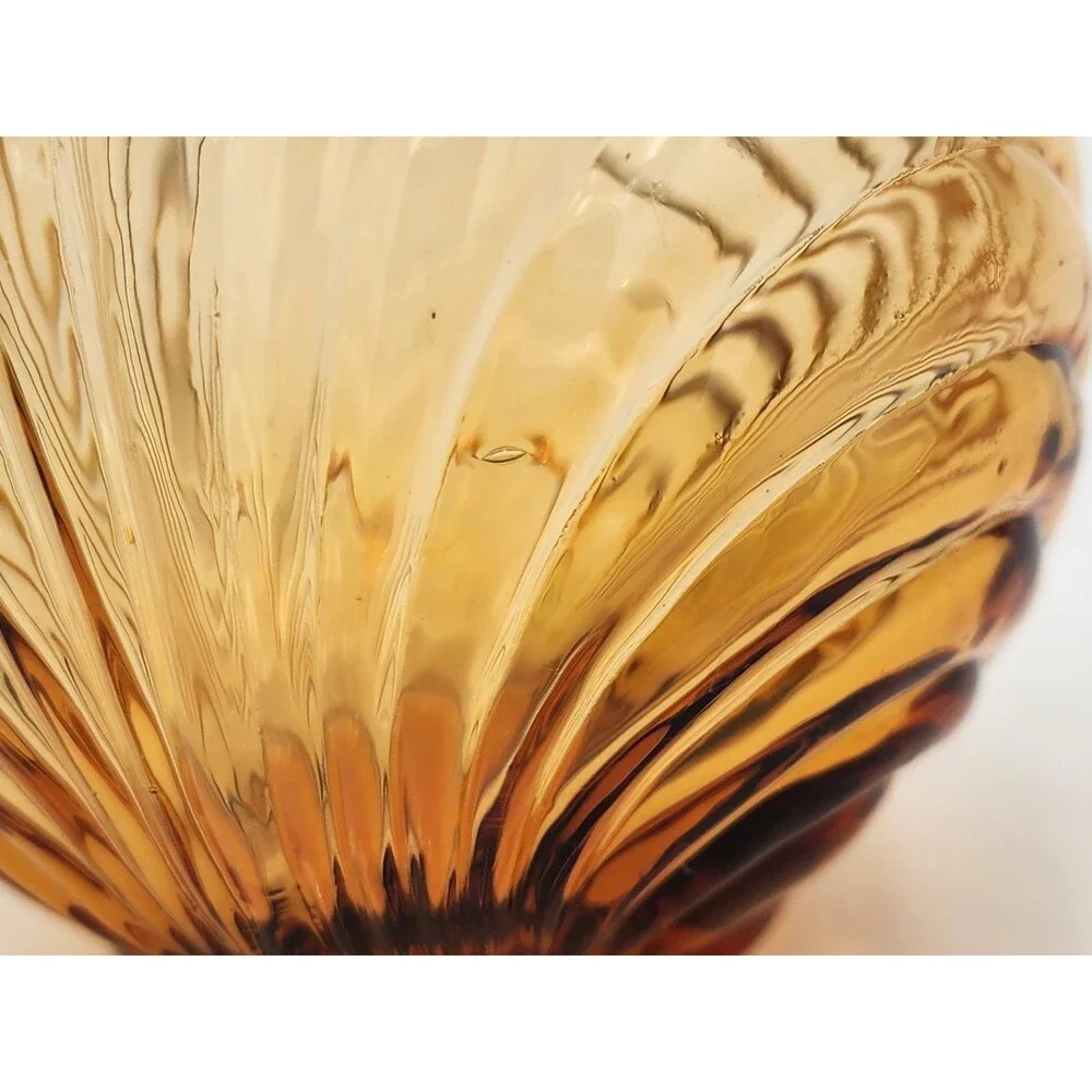 Elegant CAMBRIDGE Glass Amber CAPRICE Ball Vase
